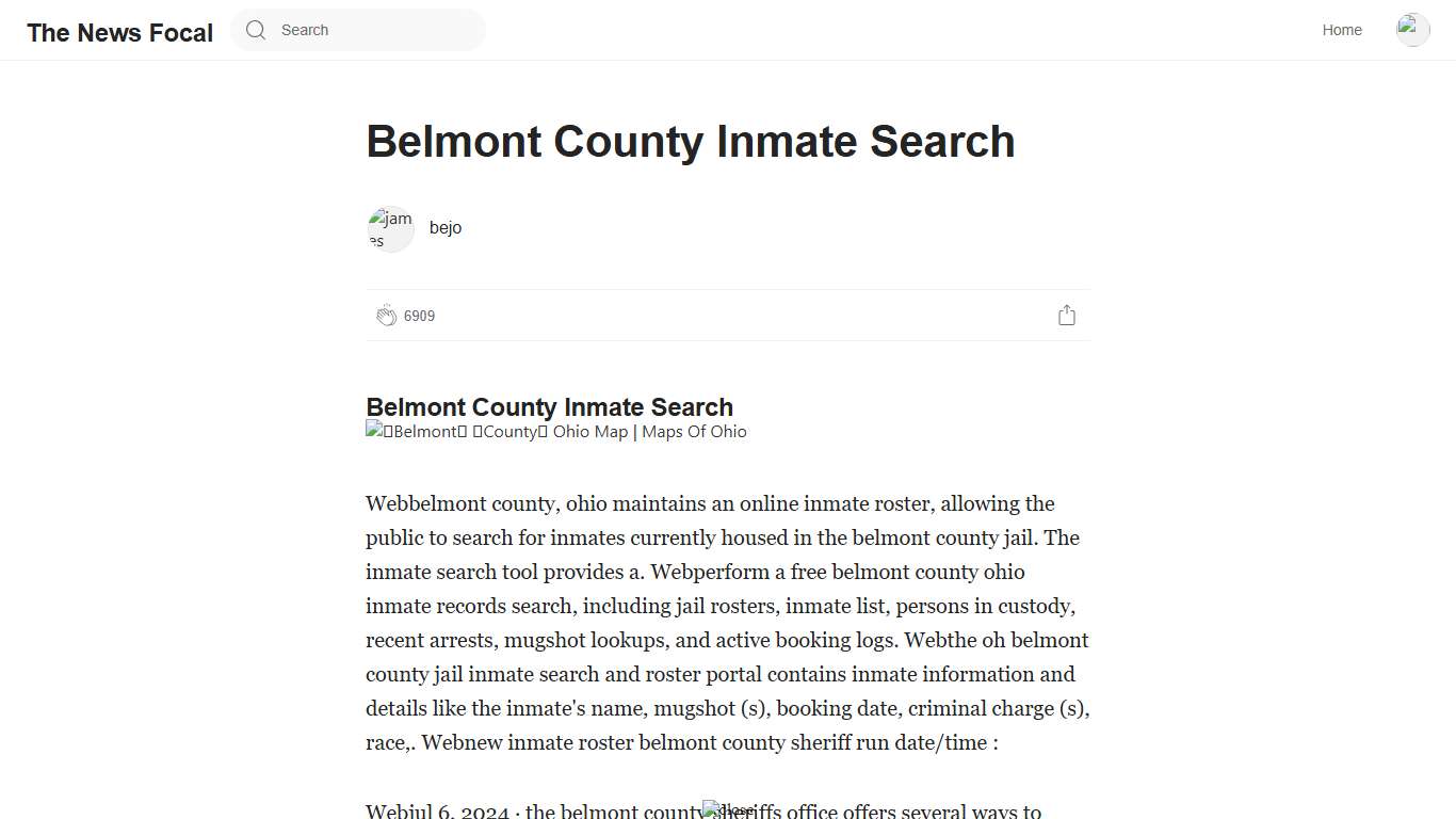 Belmont County Inmate Search